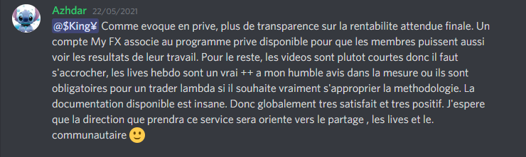 Retour membre LivePro 8