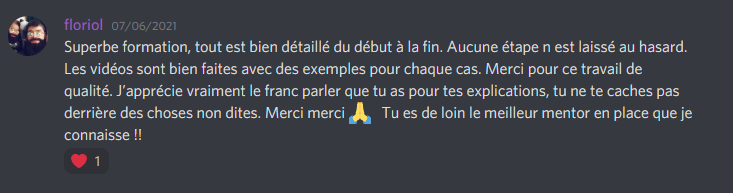 Retour membre LivePro 16